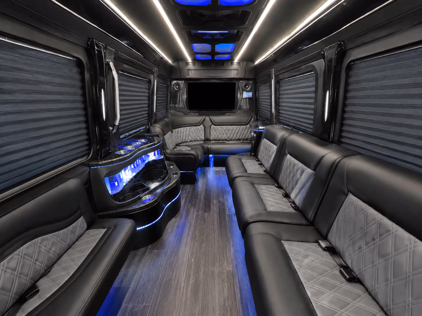 surprise 30 passenger party bus interior